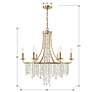 6_Crystorama Gabrielle 28"W Antique Gold 6-Light Chandelier more views