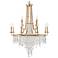 Crystorama Gabrielle 30" Wide 12-Light Antique Gold Crystal Chandelier