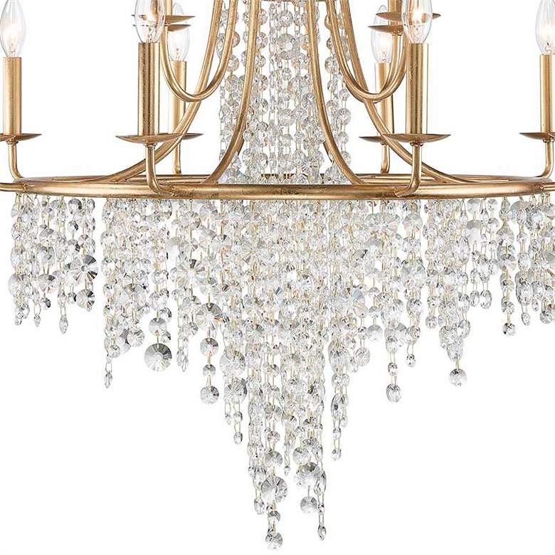 Image 5 Crystorama Gabrielle 30 inch Wide 12-Light Antique Gold Crystal Chandelier more views
