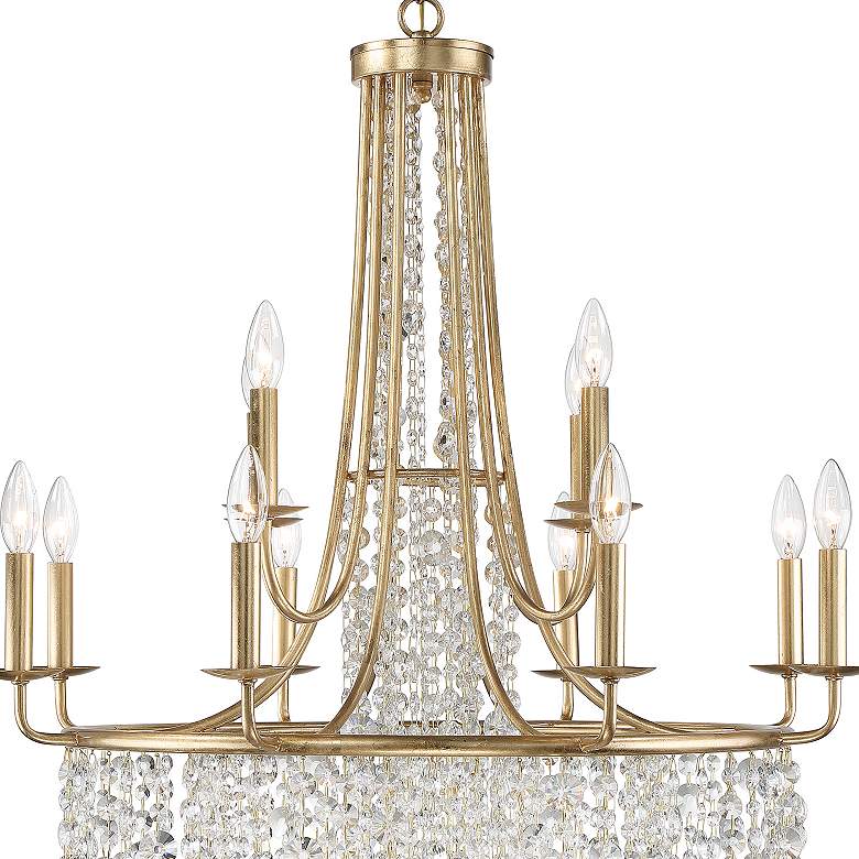 Image 5 Crystorama Gabrielle 30" Wide 12-Light Antique Gold Crystal Chandelier more views