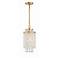 Crystorama Gabrielle 7"W Antique Gold Crystal Mini Pendant