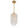 2_Crystorama Gabrielle 7"W Antique Gold Crystal Mini Pendant more views
