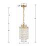 7_Crystorama Gabrielle 7"W Antique Gold Crystal Mini Pendant more views