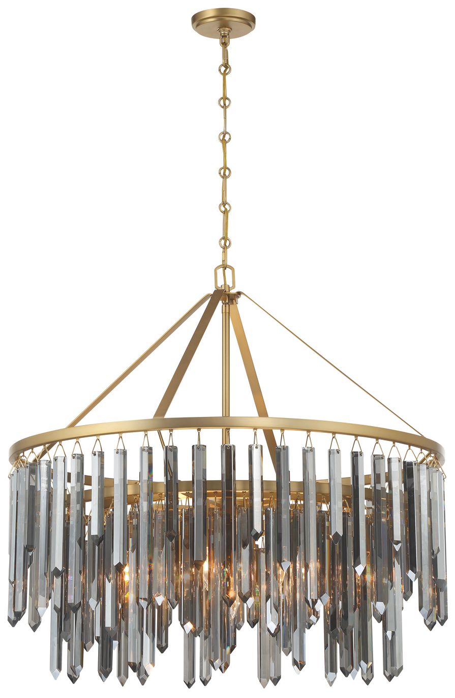 Crystorama Gemma 32'' Modern Gold Chandelier