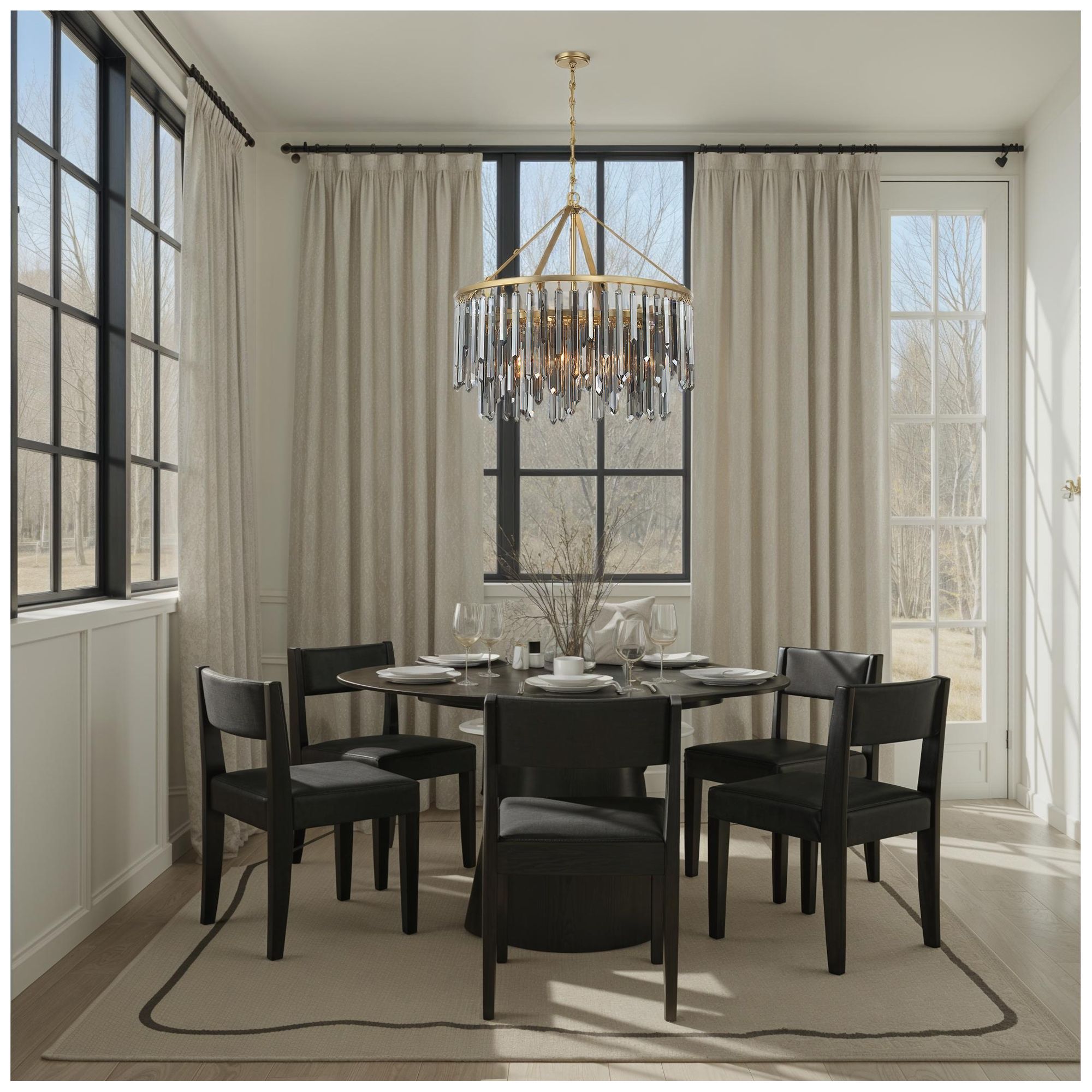 Image 6 Crystorama Gemma 32in.  Modern Gold Chan more views