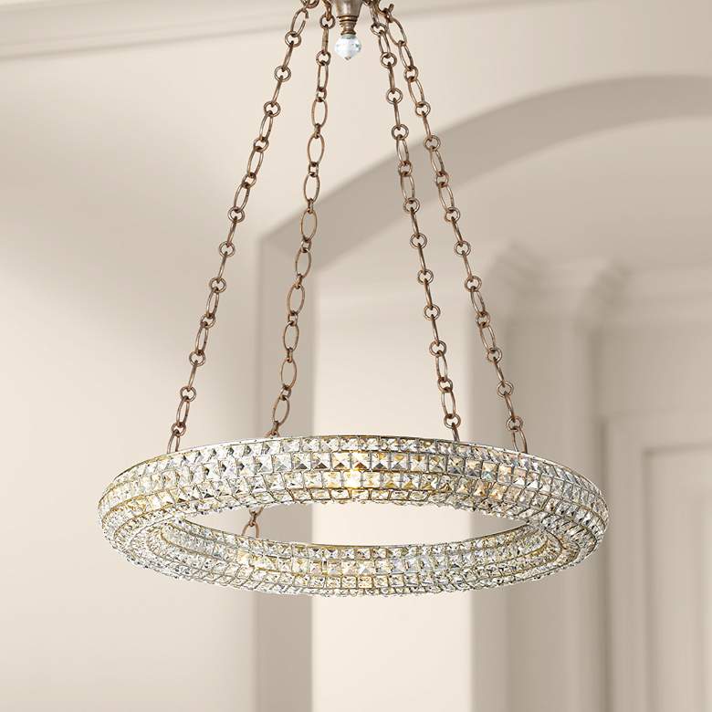 Image 1 Crystorama Genesis 30"W Distressed Twilight Pendant Light