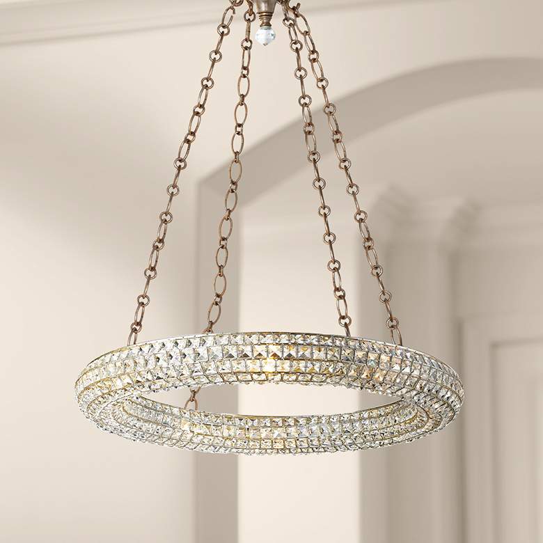 Image 1 Crystorama Genesis 30 inchW Distressed Twilight Pendant Light