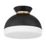 3_Crystorama Gidget 10 1/4" Wide Matte Black Ceiling Light more views