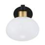 3_Crystorama Gigi 10 1/2" High Matte Black and Aged Brass Wall Sconce more views