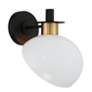 4_Crystorama Gigi 10 1/2" High Matte Black and Aged Brass Wall Sconce more views