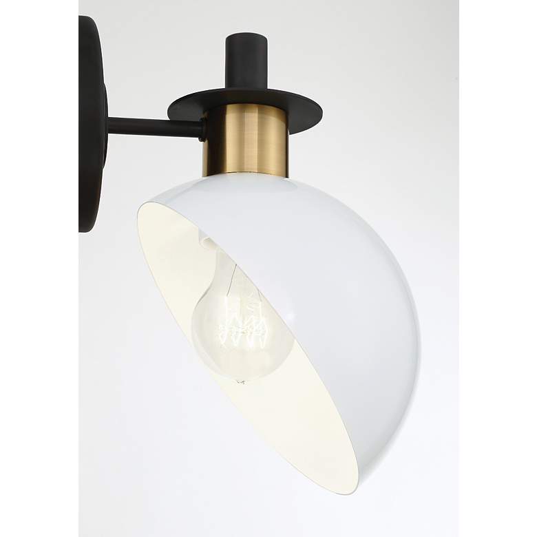 Image 5 Crystorama Gigi 10 1/2" High Matte Black and Aged Brass Wall Sconce more views