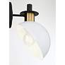 5_Crystorama Gigi 10 1/2" High Matte Black and Aged Brass Wall Sconce more views