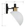 6_Crystorama Gigi 10 1/2" High Matte Black and Aged Brass Wall Sconce more views