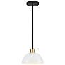 Crystorama Gigi 10" Wide Matte Black Mini Pendant