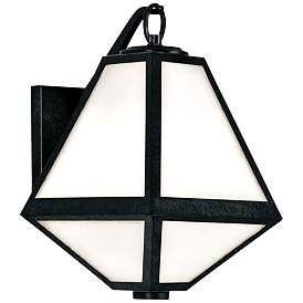 Image1 of Crystorama Glacier 13"H Black Charcoal Outdoor Wall Light