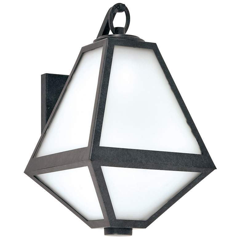 Image 1 Crystorama Glacier 13"H Black Charcoal Outdoor Wall Light
