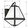 5_Crystorama Glacier 13"H Black Charcoal Outdoor Wall Light more views