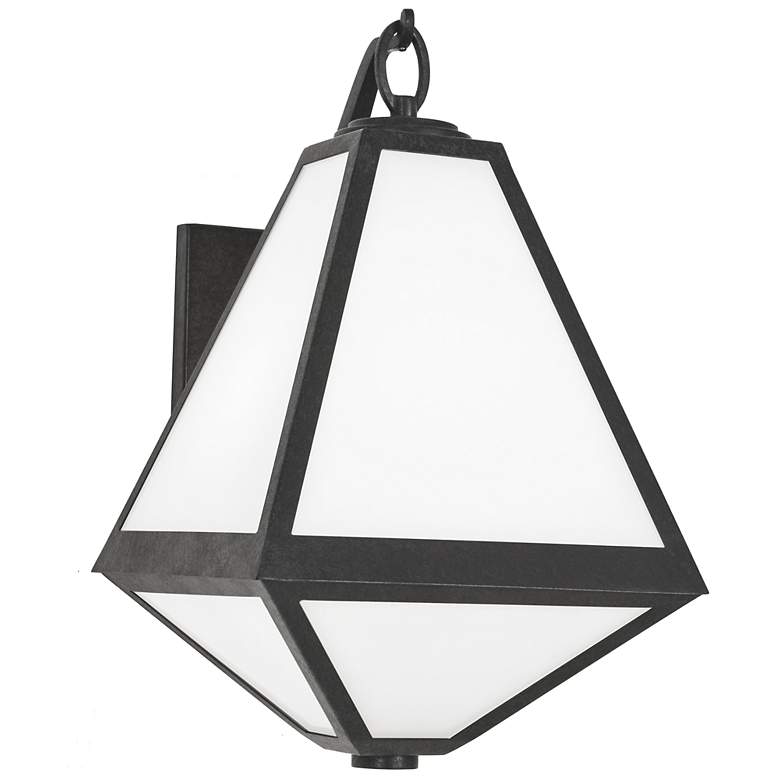 Image 2 Crystorama Glacier 16 3/4" High Black Outdoor Wall Light