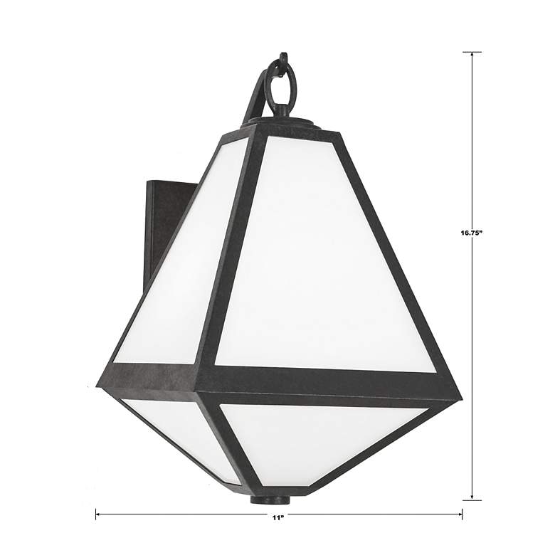 Image 3 Crystorama Glacier 16 3/4" High Black Outdoor Wall Light more views