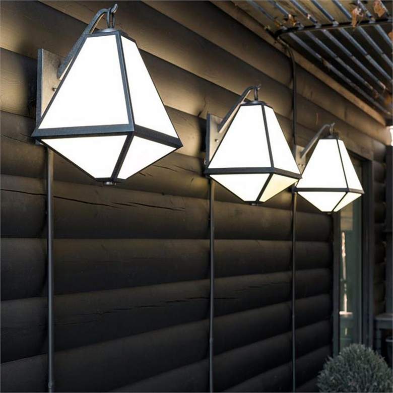 Image 6 Crystorama Glacier 16 3/4" High Black Outdoor Wall Light more views