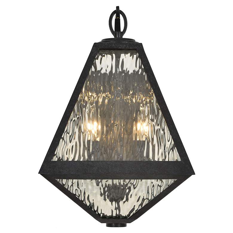Image 2 Crystorama Glacier 16 3/4"H Black 2-Light Outdoor Wall Light more views