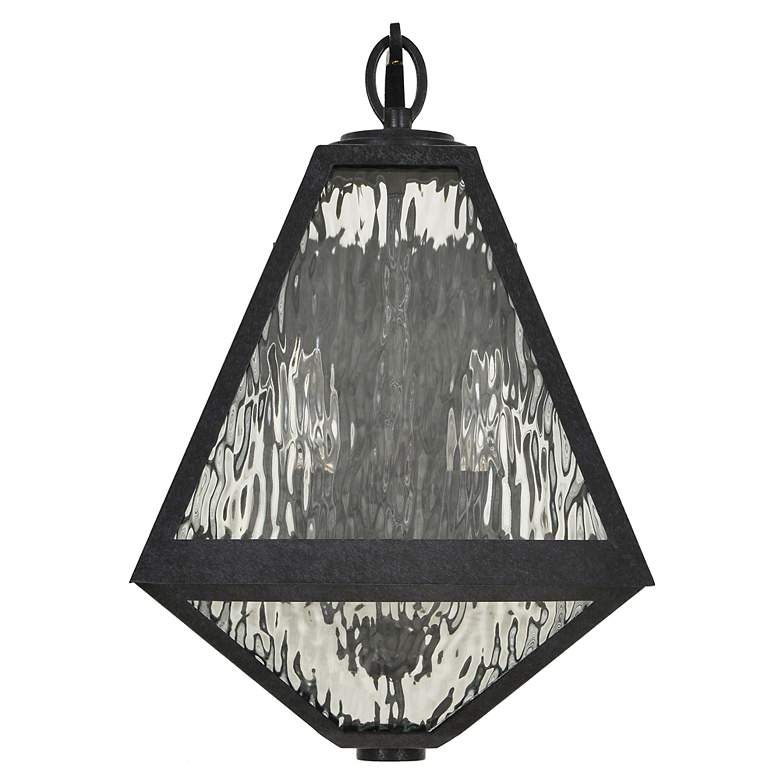 Image 3 Crystorama Glacier 16 3/4"H Black 2-Light Outdoor Wall Light more views