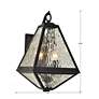 4_Crystorama Glacier 16 3/4"H Black 2-Light Outdoor Wall Light more views