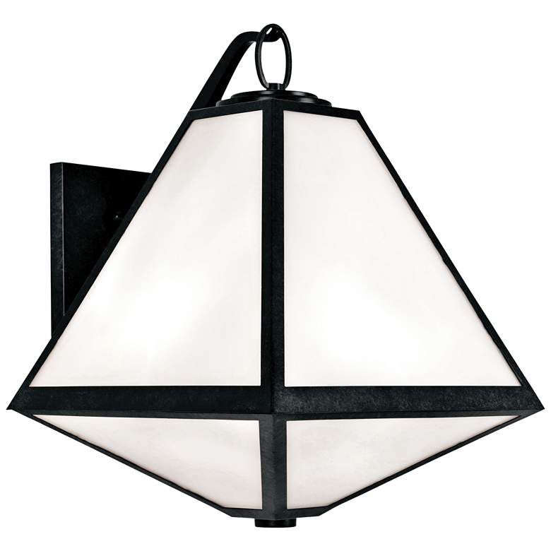 Image 1 Crystorama Glacier 21"H Black Charcoal Outdoor Wall Light