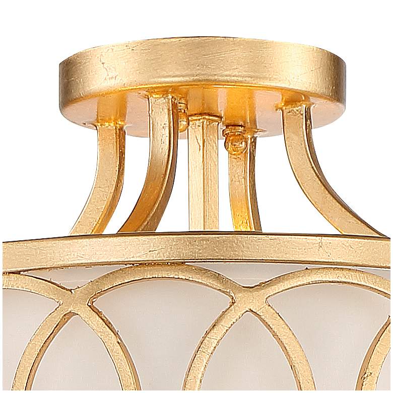 Image 5 Crystorama Graham 15" Wide Antique Gold Ceiling Light more views