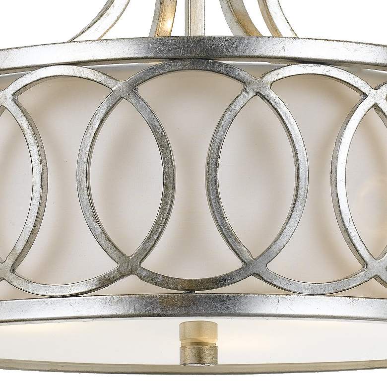Image 3 Crystorama Graham 15" Wide Antique Silver Ceiling Light more views