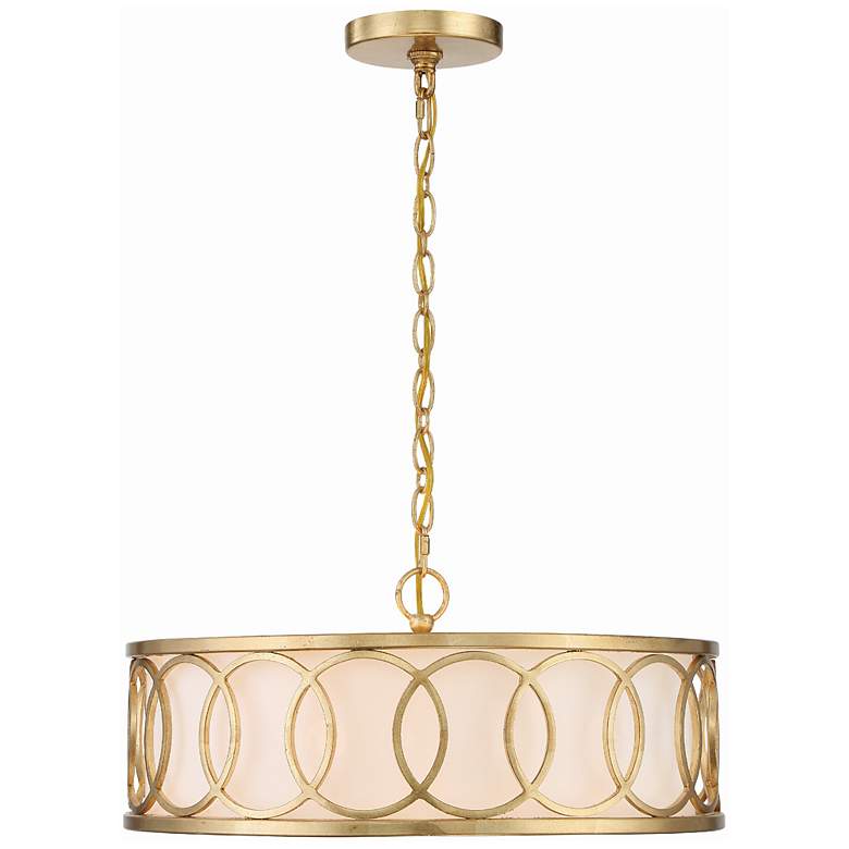 Image 2 Crystorama Graham 18" Wide Antique Gold 6-Light Chandelier