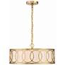 2_Crystorama Graham 18" Wide Antique Gold 6-Light Chandelier