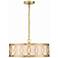 Crystorama Graham 18" Wide Antique Gold 6-Light Chandelier