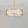 1_Crystorama Graham 18" Wide Antique Gold 6-Light Chandelier