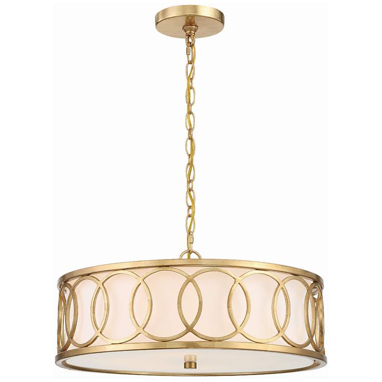 Image 3 Crystorama Graham 18" Wide Antique Gold 6-Light Chandelier more views