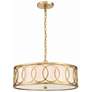 3_Crystorama Graham 18" Wide Antique Gold 6-Light Chandelier more views