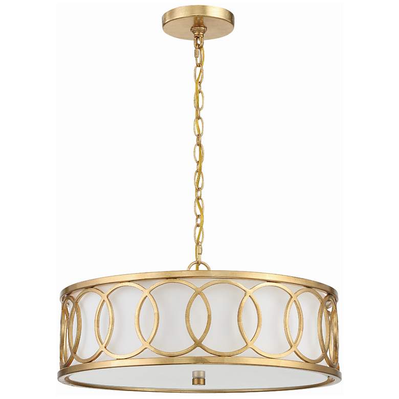 Image 4 Crystorama Graham 18" Wide Antique Gold 6-Light Chandelier more views