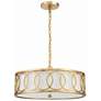 4_Crystorama Graham 18" Wide Antique Gold 6-Light Chandelier more views