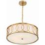 5_Crystorama Graham 18" Wide Antique Gold 6-Light Chandelier more views