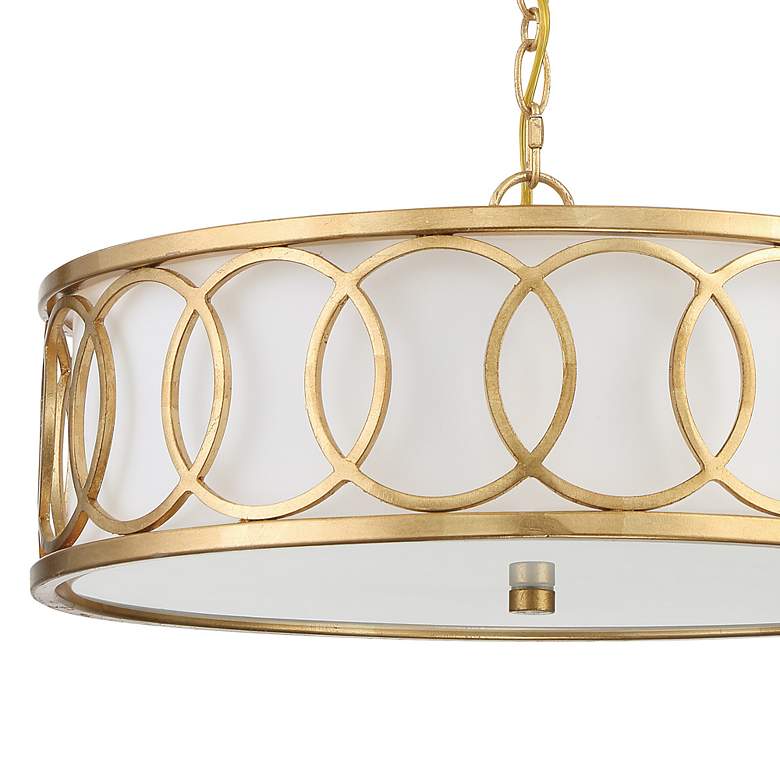Image 6 Crystorama Graham 18" Wide Antique Gold 6-Light Chandelier more views