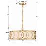 Crystorama Graham 18" Wide Antique Gold 6-Light Chandelier