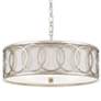 3_Crystorama Graham 18" Wide Antique Silver Drum Pendant Light more views