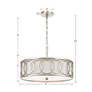 4_Crystorama Graham 18" Wide Antique Silver Drum Pendant Light more views