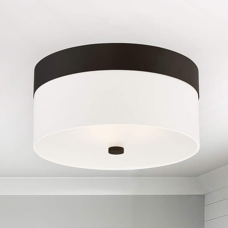 Image 1 Crystorama Grayson 16" Wide Dark Bronze Ceiling Light