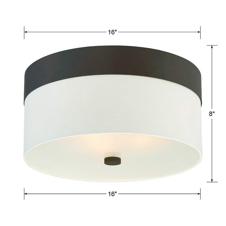Image 6 Crystorama Grayson 16" Wide Dark Bronze Ceiling Light more views
