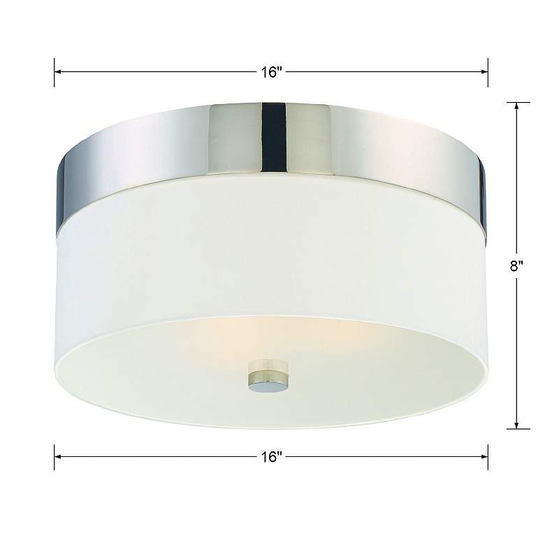 Image 5 Crystorama Grayson 16" Wide Polished Nickel Ceiling Light more views