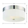 5_Crystorama Grayson 16" Wide Polished Nickel Ceiling Light more views