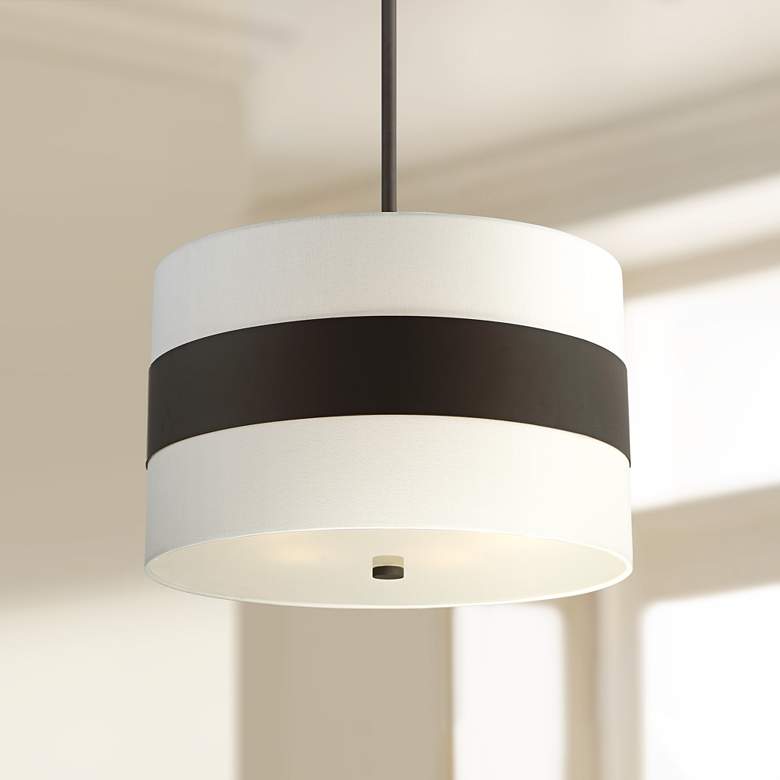 Image 1 Crystorama Grayson 23" Wide Dark Bronze Pendant Light