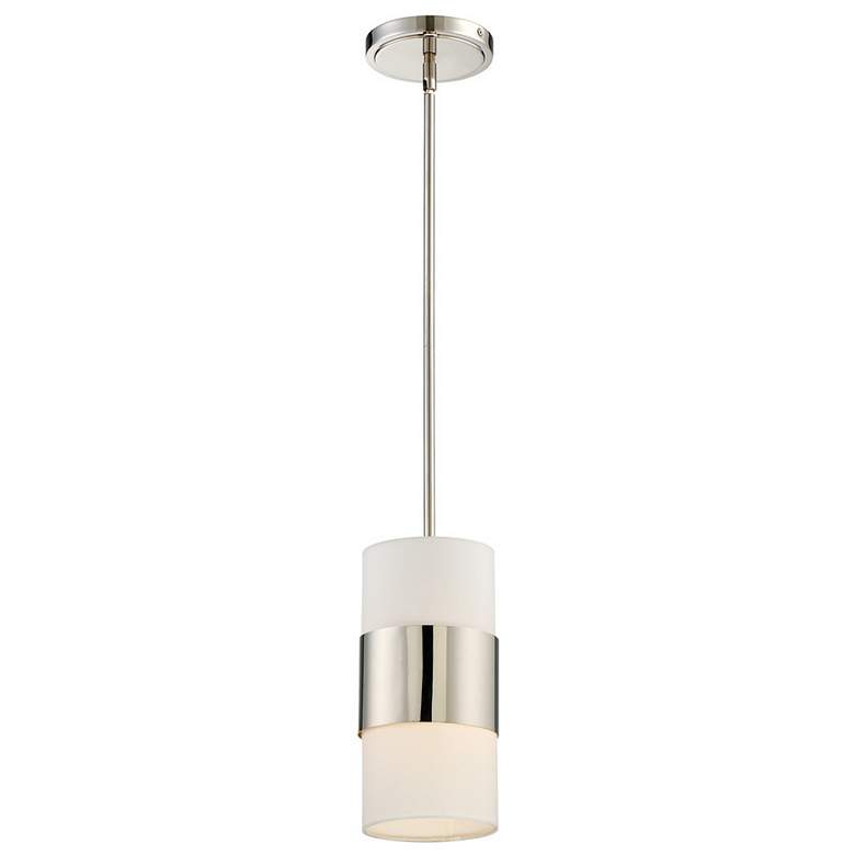 Image 1 Crystorama Grayson 6" Wide Polished Nickel Mini Pendant