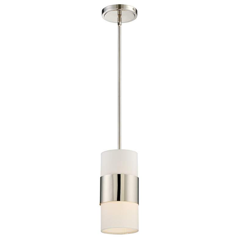 Image 1 Crystorama Grayson 6 inch Wide Polished Nickel Mini Pendant